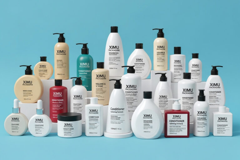 different shape and size conditioner bottles