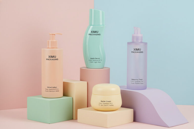 skincare bottle colors & finishes