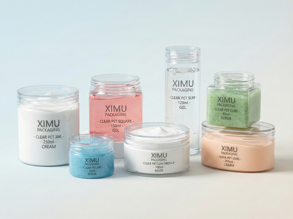 clear pet jars supply