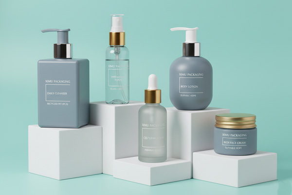 custom material skincare packaging set